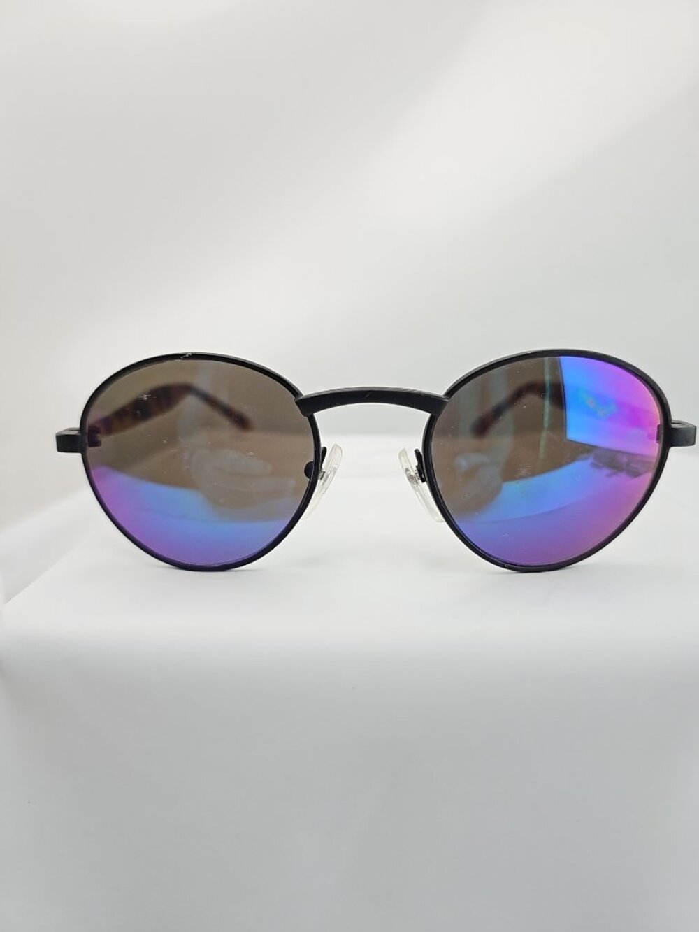 Revo Oval Metal Mirror Sunglasses